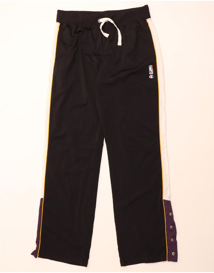 CHAMPION Mens Tracksuit Trousers 3XL Black Colourblock Polyester
