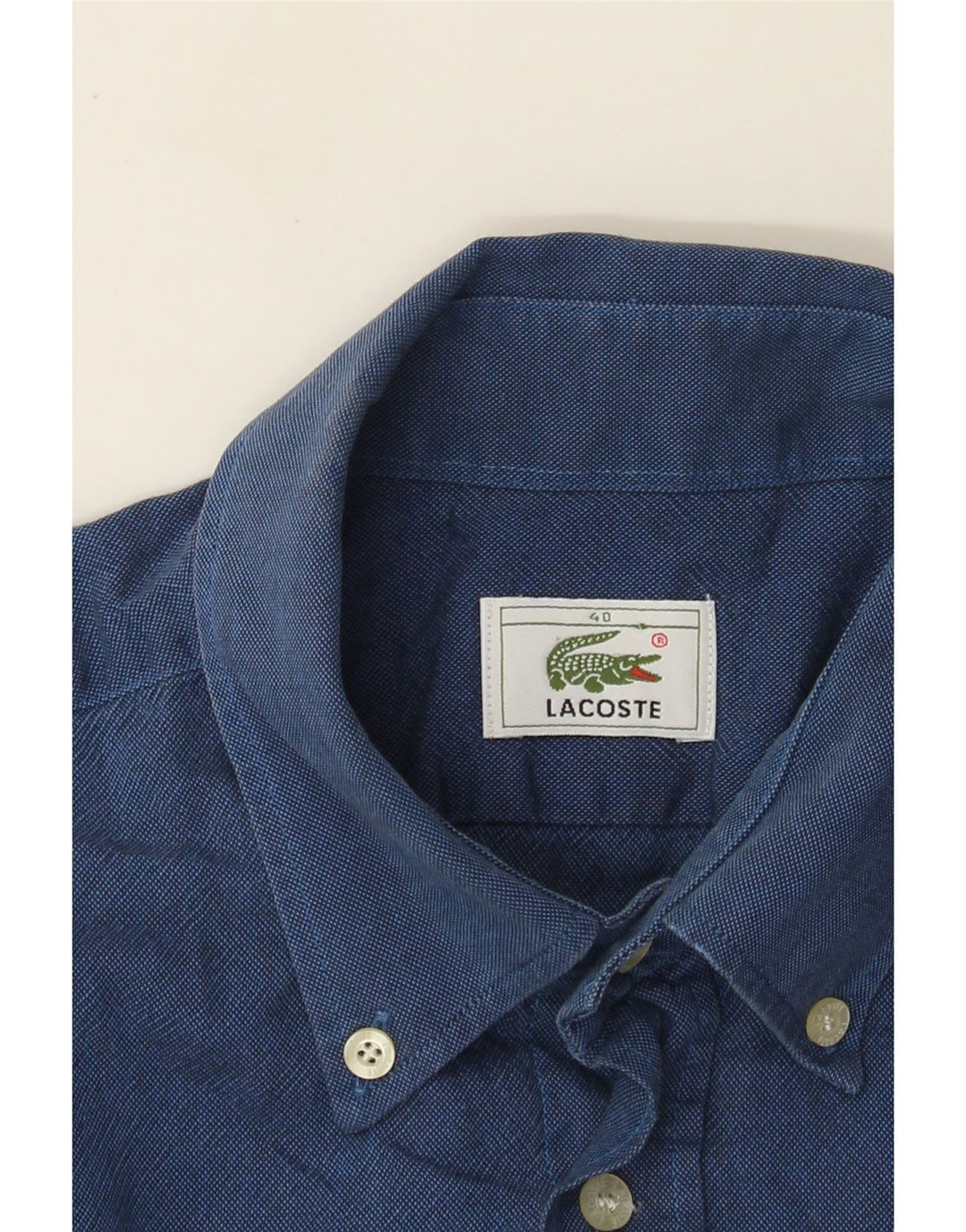 Lacoste Herrenhemd Größe 40 Medium Marineblau