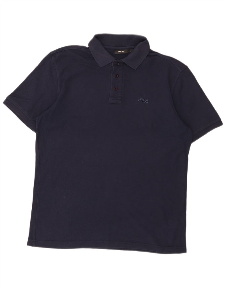 Fila Herren-Poloshirt aus mittlerer marineblauer Baumwolle