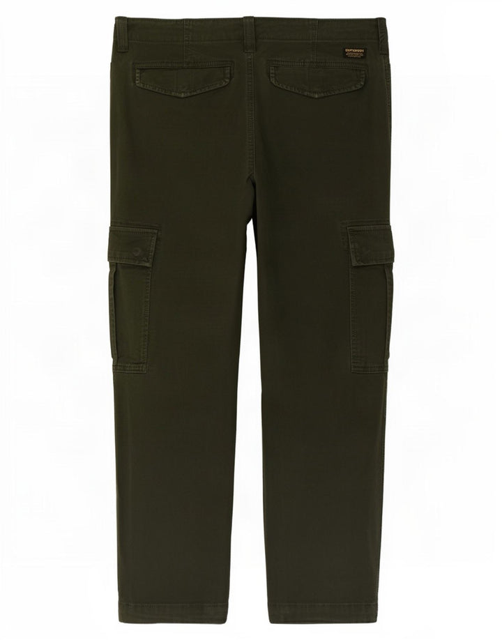 Superdry Herren Slim Cargohose W32 L30 Grüne Baumwolle