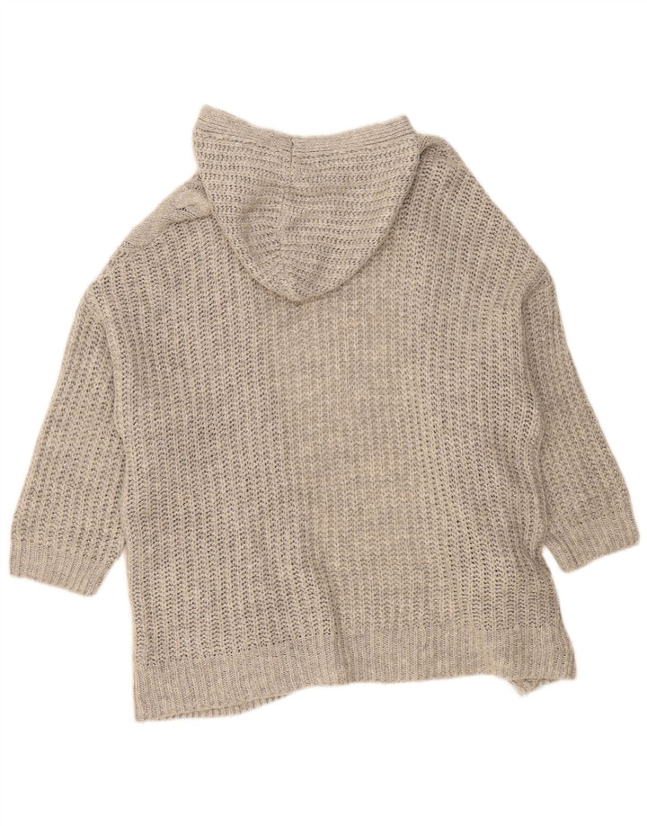 Marks & Spencer Damen-Cardigan mit Kapuze, offen, Gr. 14, Mittelgrau