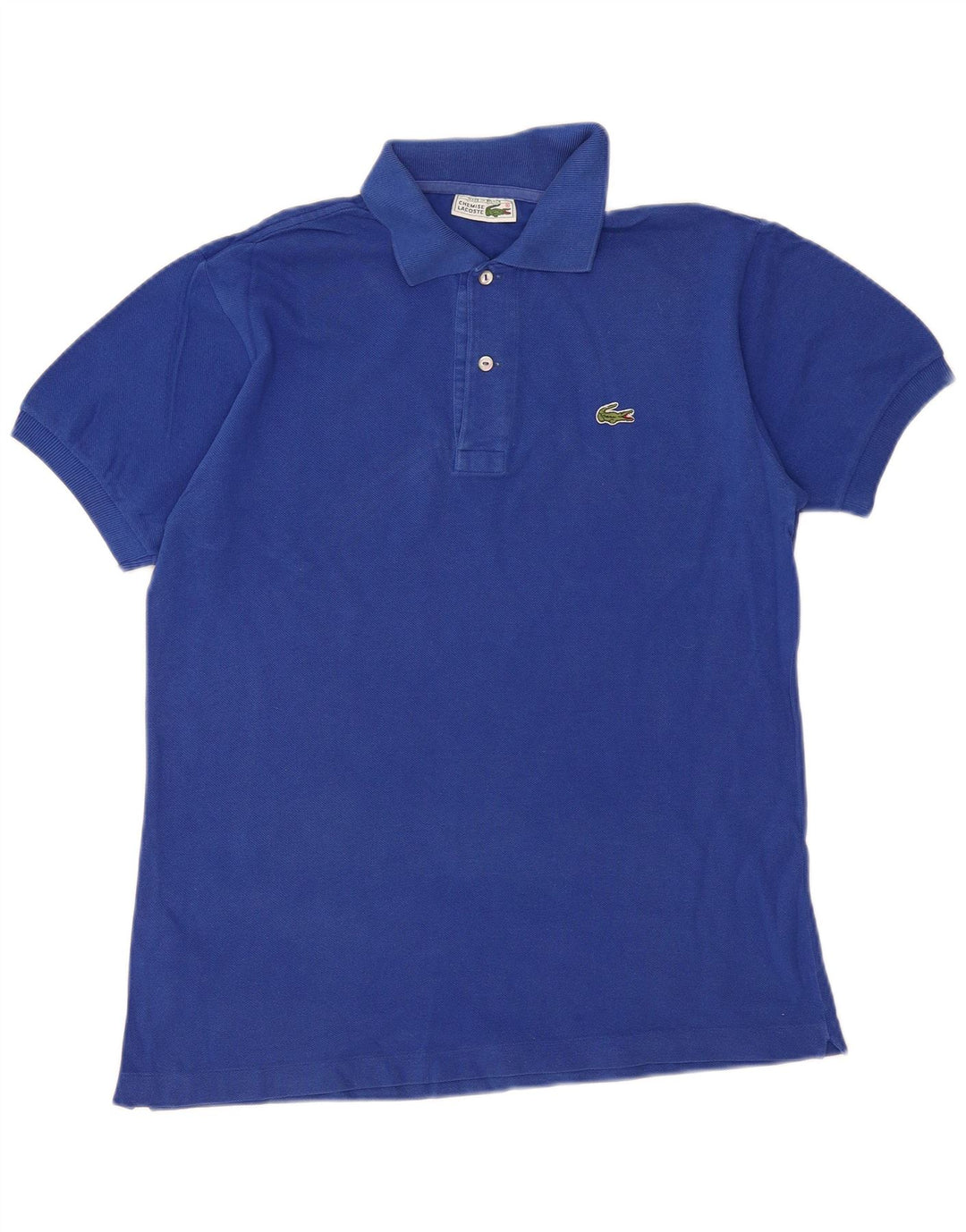 LACOSTE Herren-Poloshirt, Größe 4, mittelblaue Baumwolle