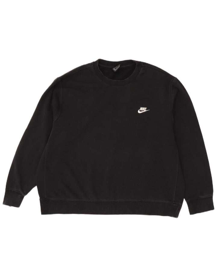 NIKE Herren Sweatshirt Pullover 2XL Schwarz Baumwolle