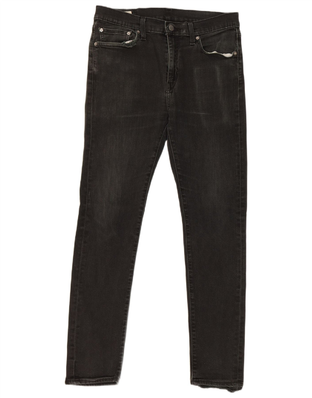 Levi's Herren Slim Jeans W32 L32 Schwarze Baumwolle