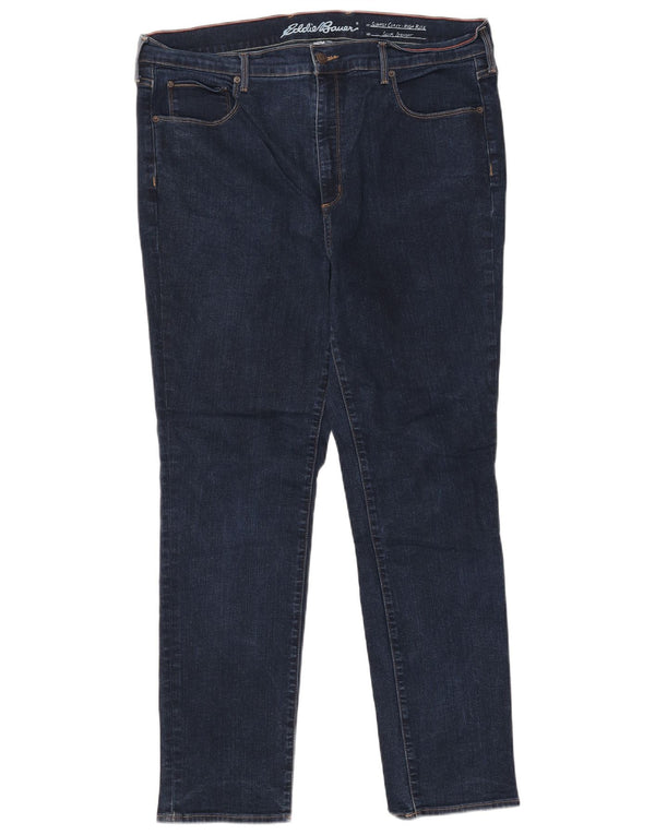 Eddie Bauer Damen High Rise Straight Jeans US 20 3XL W40 L30 Marineblau