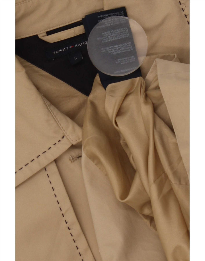 Tommy Hilfiger Damen Militärjacke UK 10 Small Beige Baumwolle