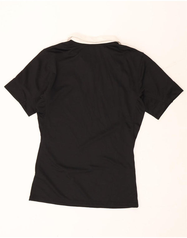Adidas Damen New Zealand Graphic Rugby Poloshirt UK 18 XL Schwarz Polyester