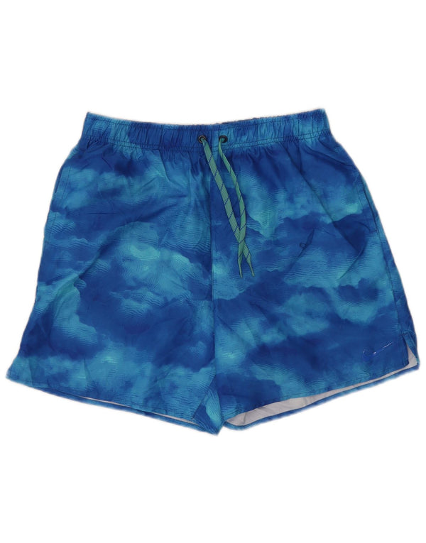 Nike Herren-Badeshorts aus mittelblauem Batik-Polyester