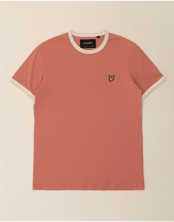 Lyle & Scott Herren T-Shirt Top Small Rosa Baumwolle