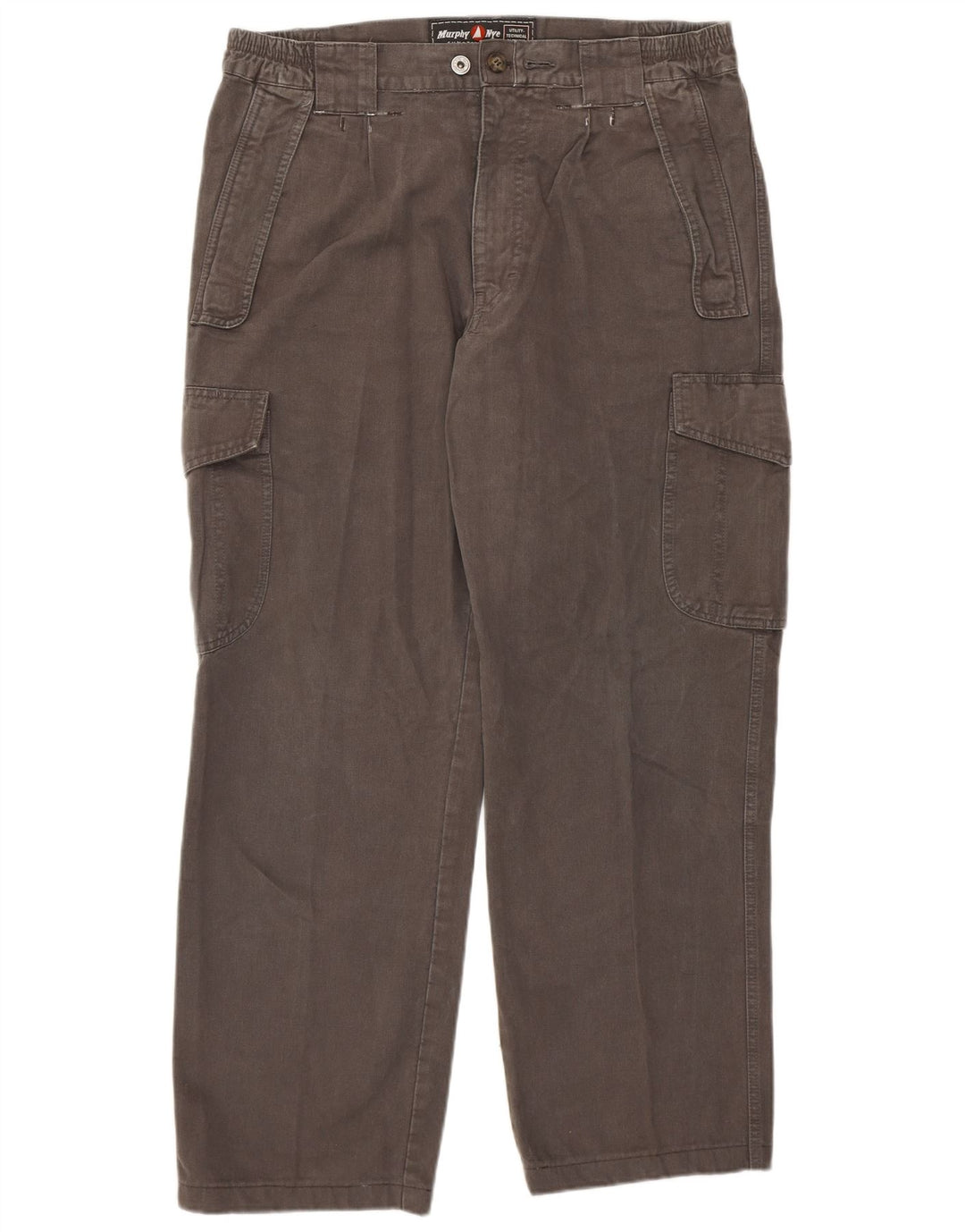 Murphy & Nye Gerade Herren-Cargohose W33 L28 Graue Baumwolle
