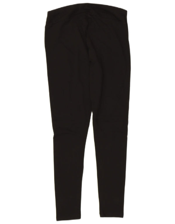 Puma Damen Crop Leggings UK 12 Medium Schwarz Baumwolle