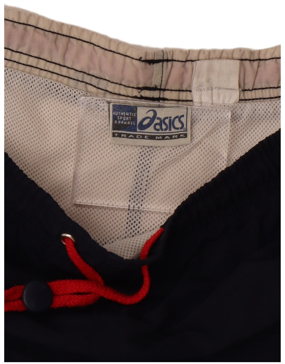 Asics Herren-Badeshorts mit Grafik, groß, marineblau, Colourblock-Polyamid