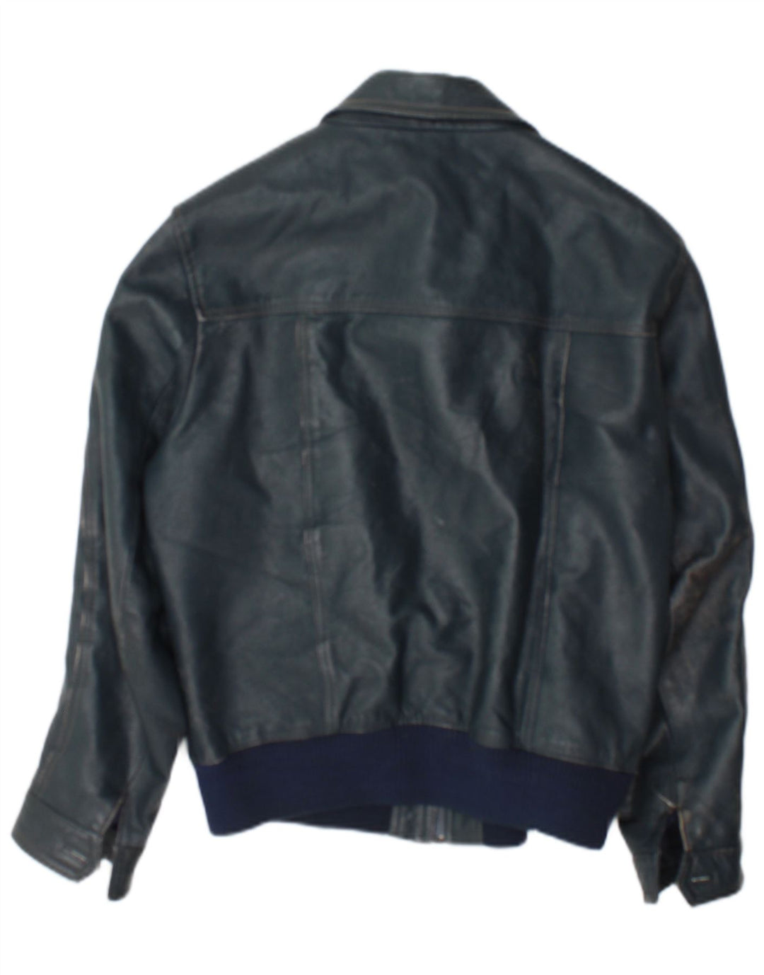 C&A Herren Lederjacke UK 36 Small Blaues Leder