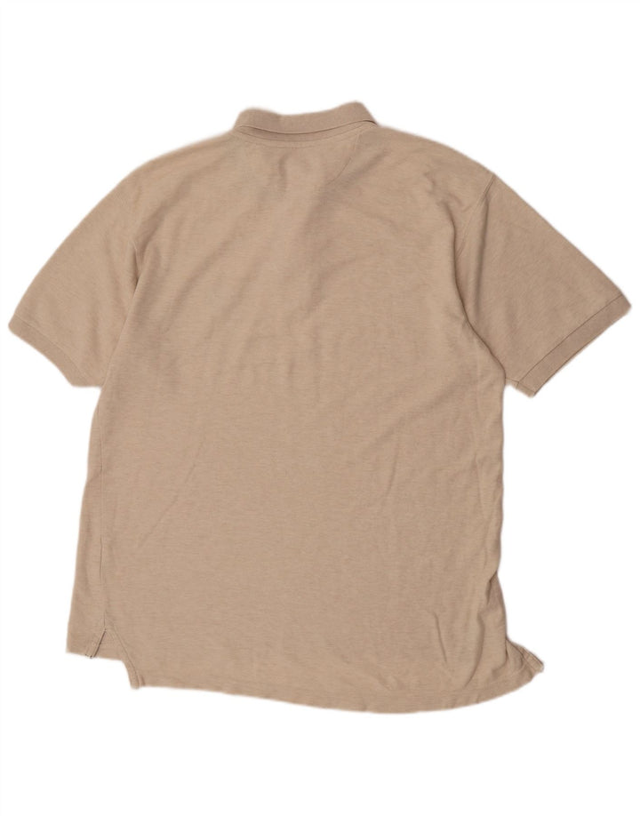 CHAPS RALPH LAUREN Herren-Poloshirt aus mittelbeiger, gesprenkelter Baumwolle