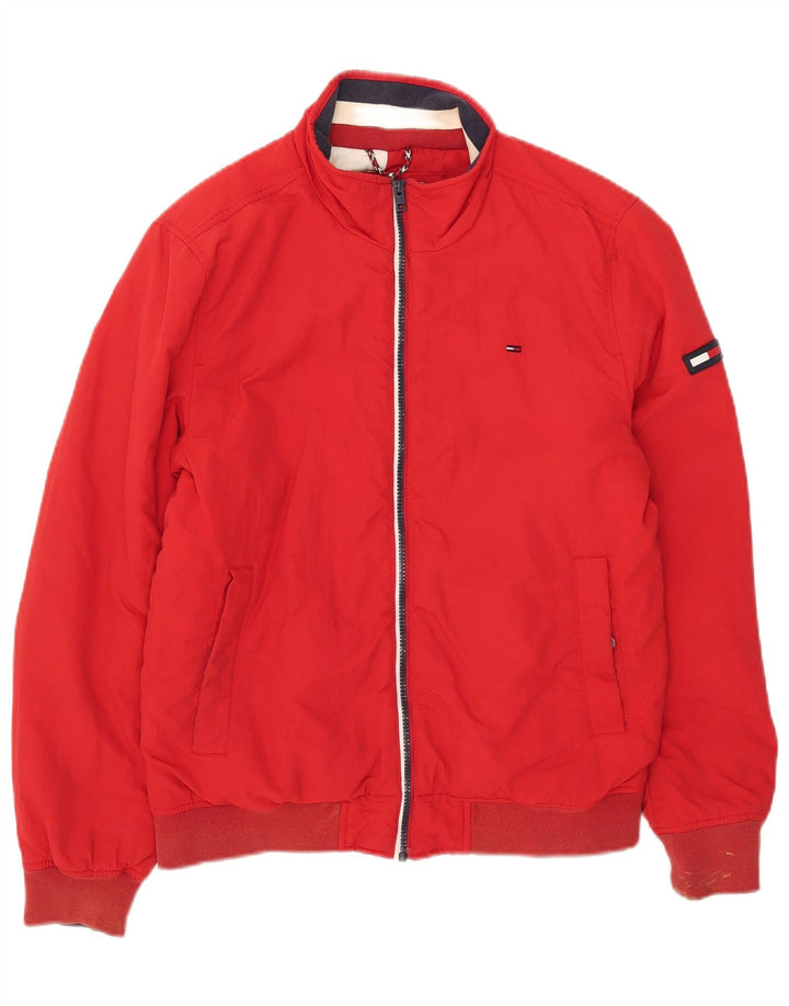 Tommy Hilfiger Herren Bomberjacke UK 36 Small Rot Polyamid