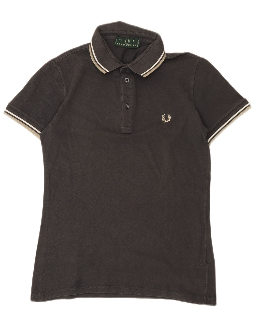 Fred Perry Herren-Poloshirt, kleine graue Baumwolle