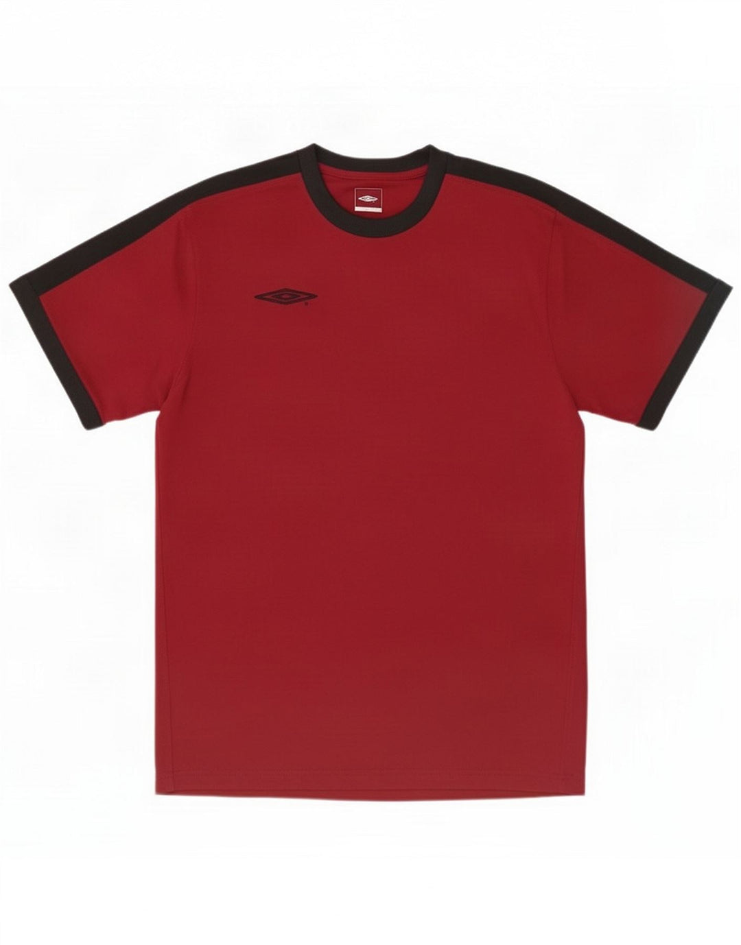 Umbro Herren Grafik-T-Shirt-Oberteil, großes rotes Farbblock-Polyester