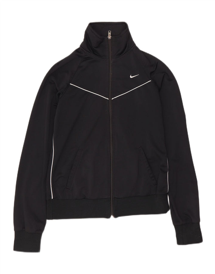 Nike Damen-Trainingsanzug-Oberteiljacke UK 14 Medium Schwarz