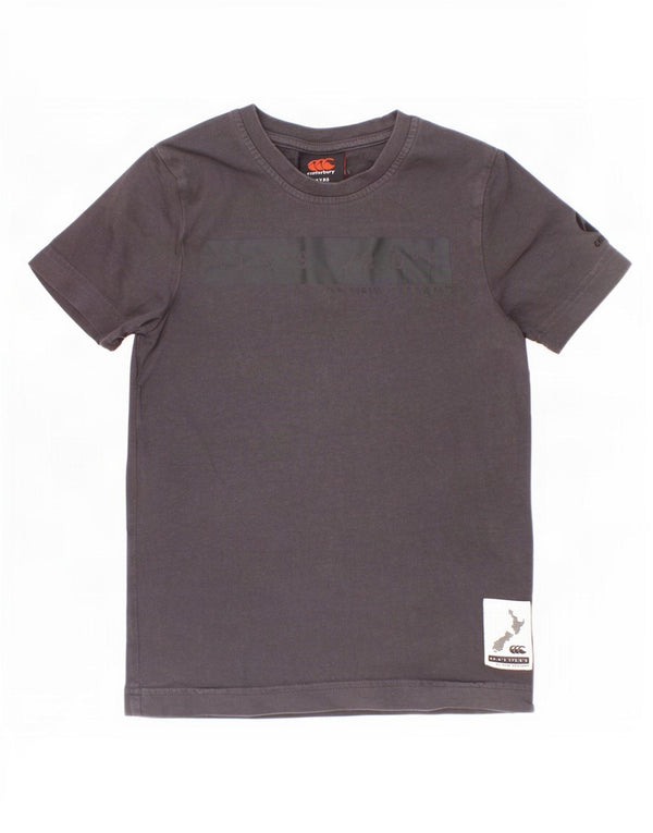 Canterbury Jungen-T-Shirt mit Grafik, 7–8 Jahre, graue Baumwolle