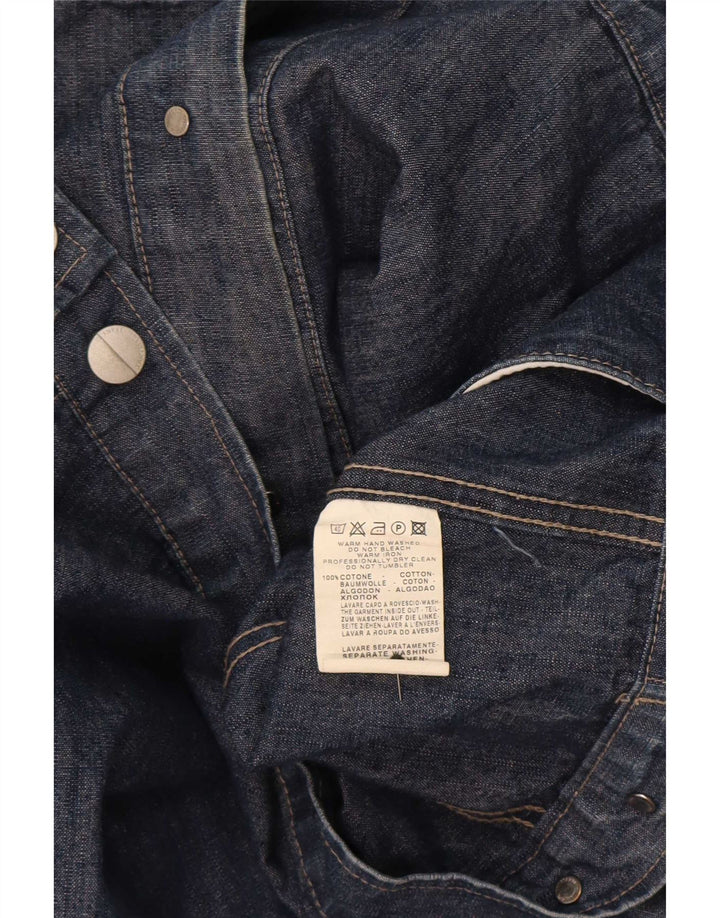 Trussardi Jeans Herren Jeansjacke UK 40 Large Blau Baumwolle