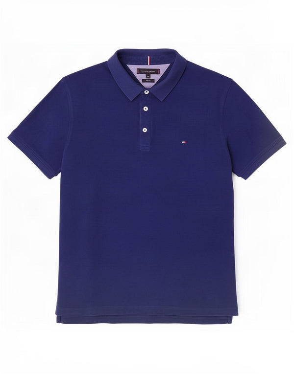 Tommy Hilfiger Herren Slim Fit Poloshirt 2XL Marineblau Baumwolle