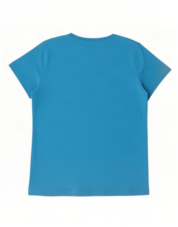 Nike Damen Slim Fit Graphic T-Shirt Top UK 18 XL Blaue Baumwolle