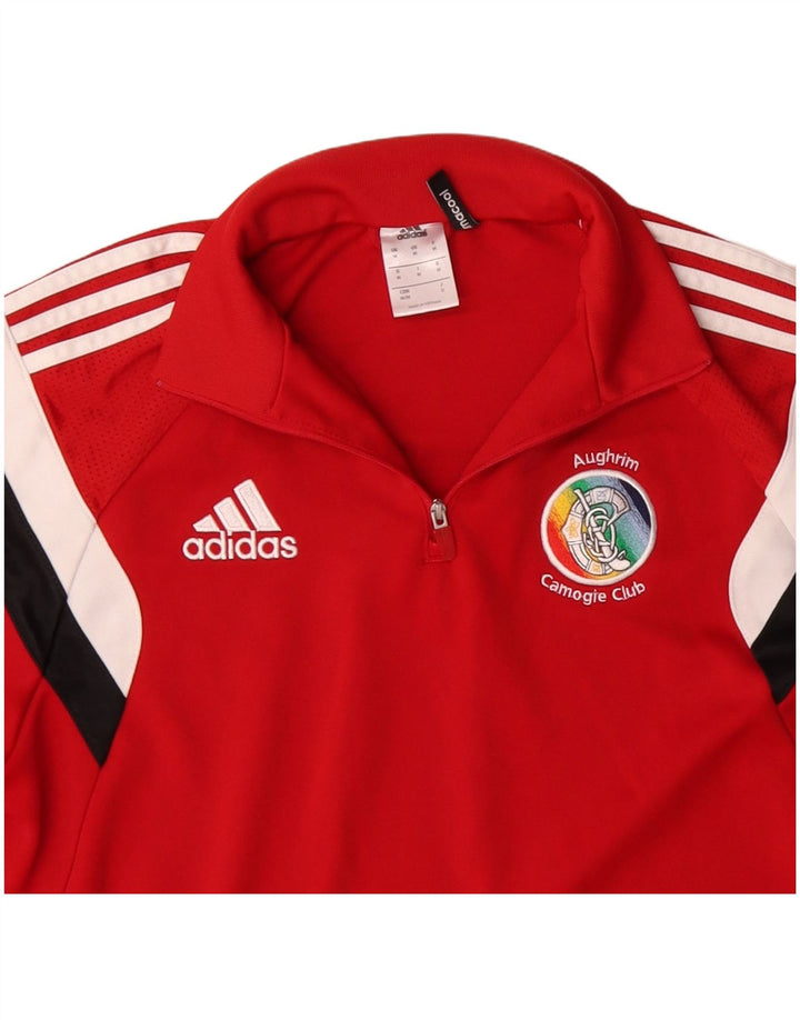 Adidas Herren Climacool Pullover-Trainingsanzug-Oberteil, Mittelrot, Farbblock