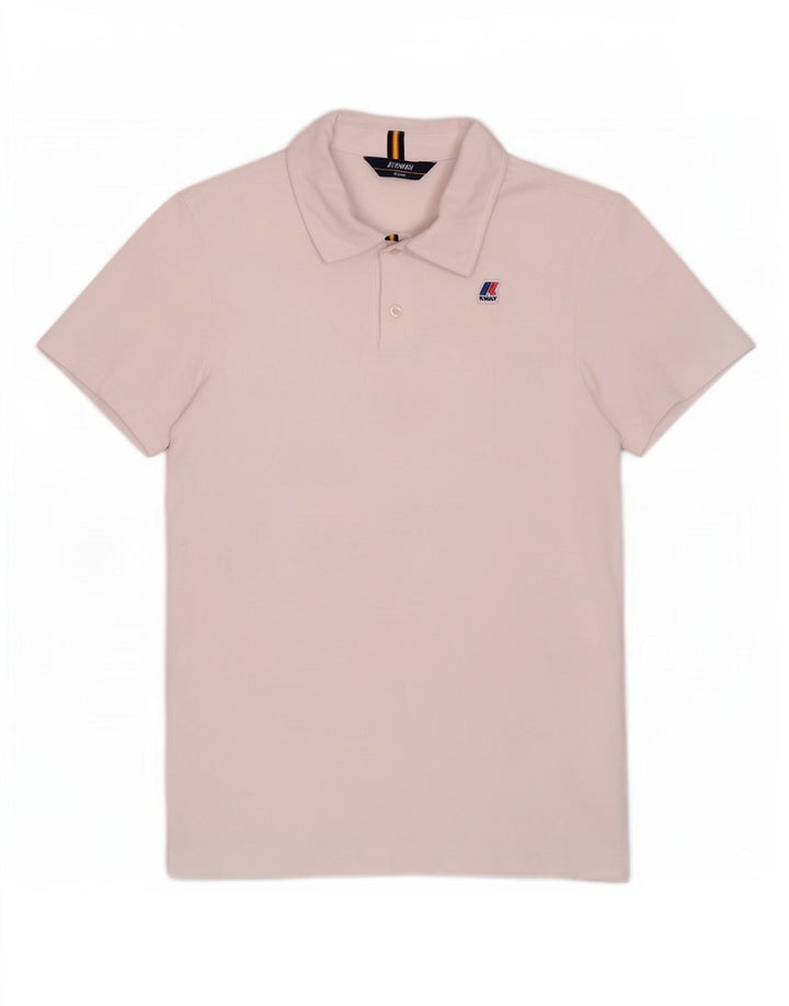 K-Way Herren-Poloshirt aus mittelweißer Baumwolle
