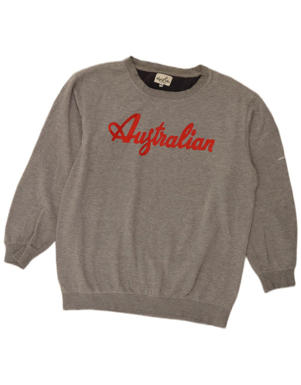 AUSTRALIAN L'ALPINA Sweatshirt für Jungen, 13–14 Jahre, 2XL, Grau meliert