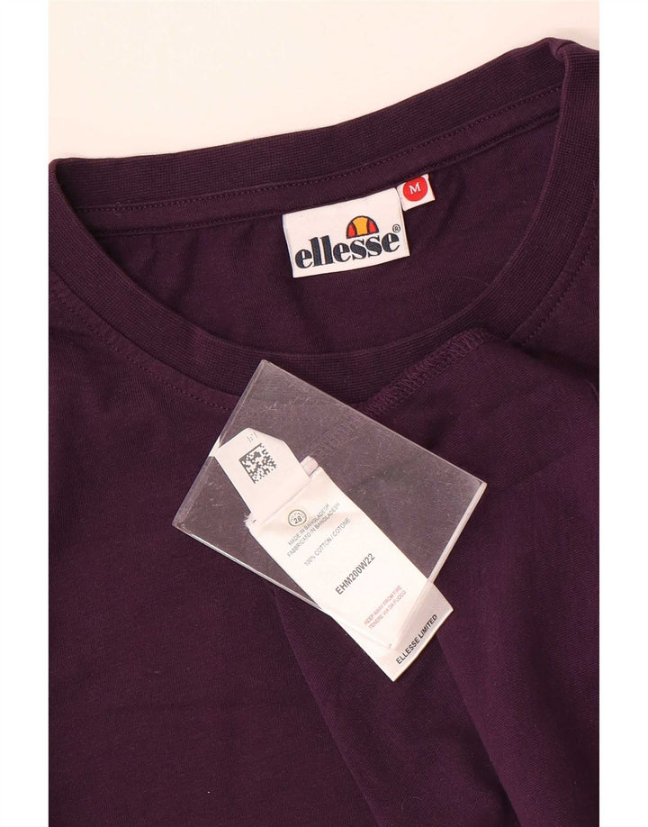 Ellesse Herren-T-Shirt-Oberteil aus mittelvioletter Baumwolle