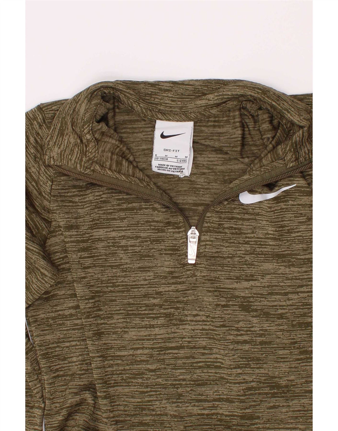 Nike Dri Fit Pullover-Trainingsanzugoberteil für Jungen, 5–6 Jahre, Medium Khaki Flecked