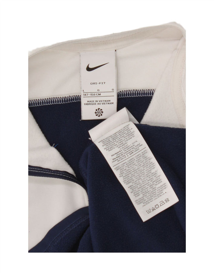 NIKE Boys Dri Fit Pullover Tracksuit Top 12-13 Years Large  White Vintage Nike and Second-Hand Nike from Messina Hembry 