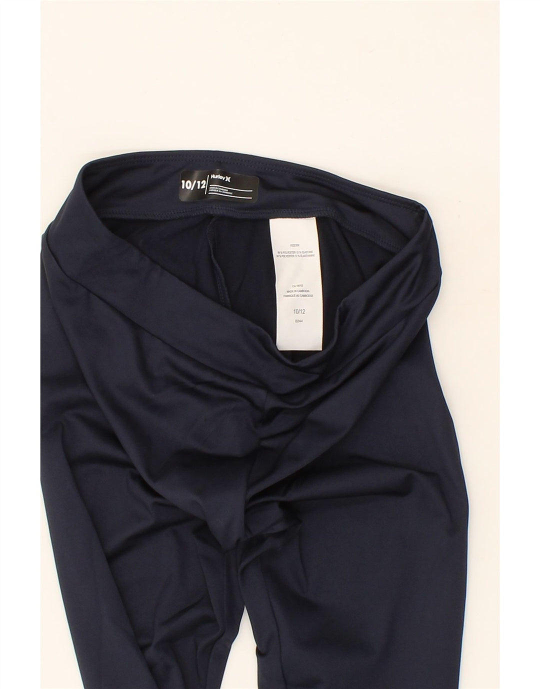 HURLEY Girls Graphic Leggings 10-11 Years Navy Blue Polyester Vintage Hurley and Second-Hand Hurley from Messina Hembry 
