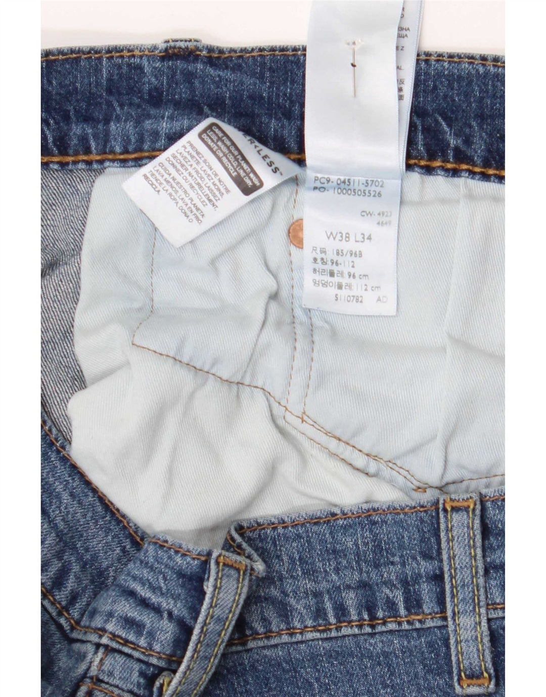 Levi's Herren 511 Slim Jeans W38 L34 Blaue Baumwolle