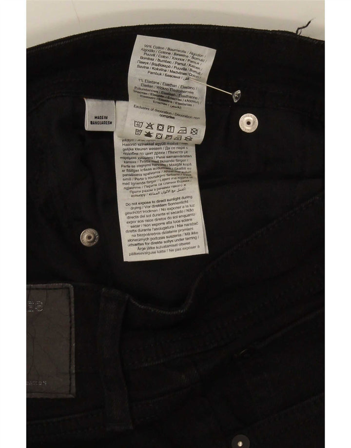 Jack & Jones Herren-Jeansshorts mit normaler Passform, Größe L, W34, schwarze Baumwolle