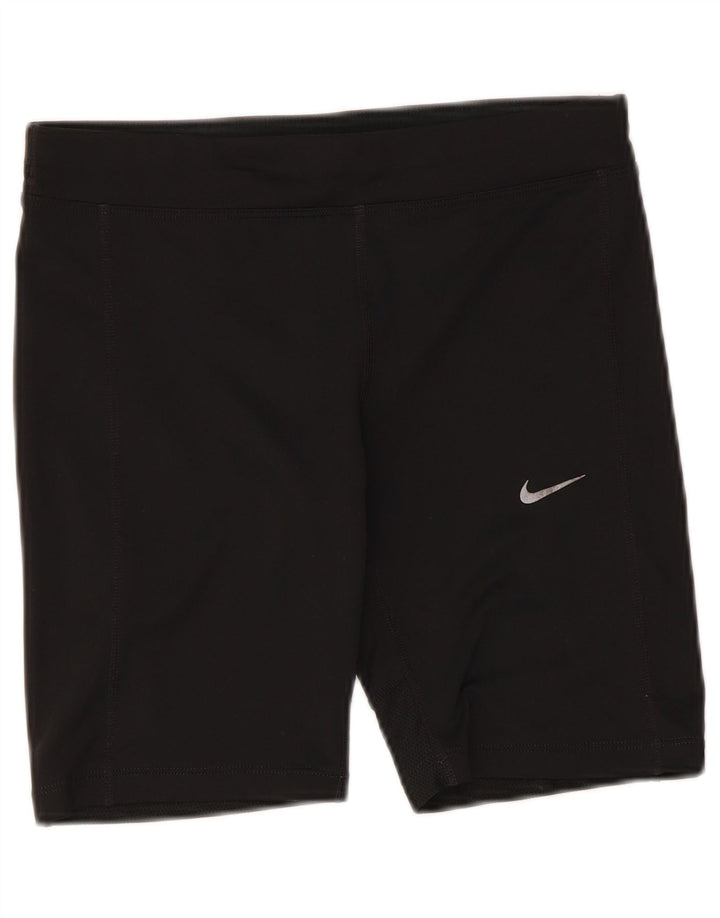 Nike Damen Dri Fit Sport Shorts UK 10 Small Schwarz Polyester