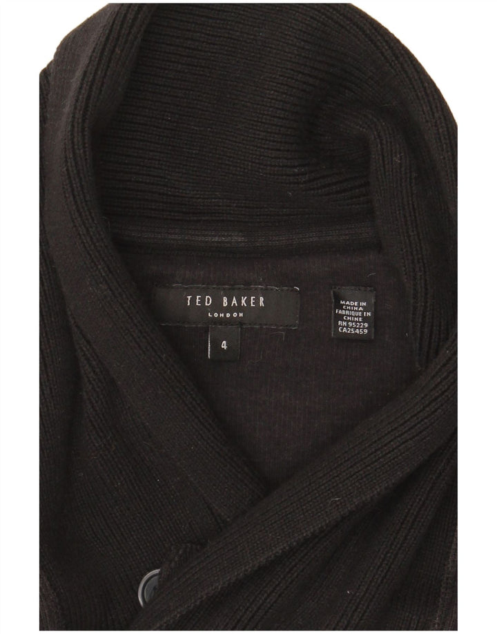 Ted Baker Herren-Pullover mit Schalkragen, Größe 4, groß, Schwarz