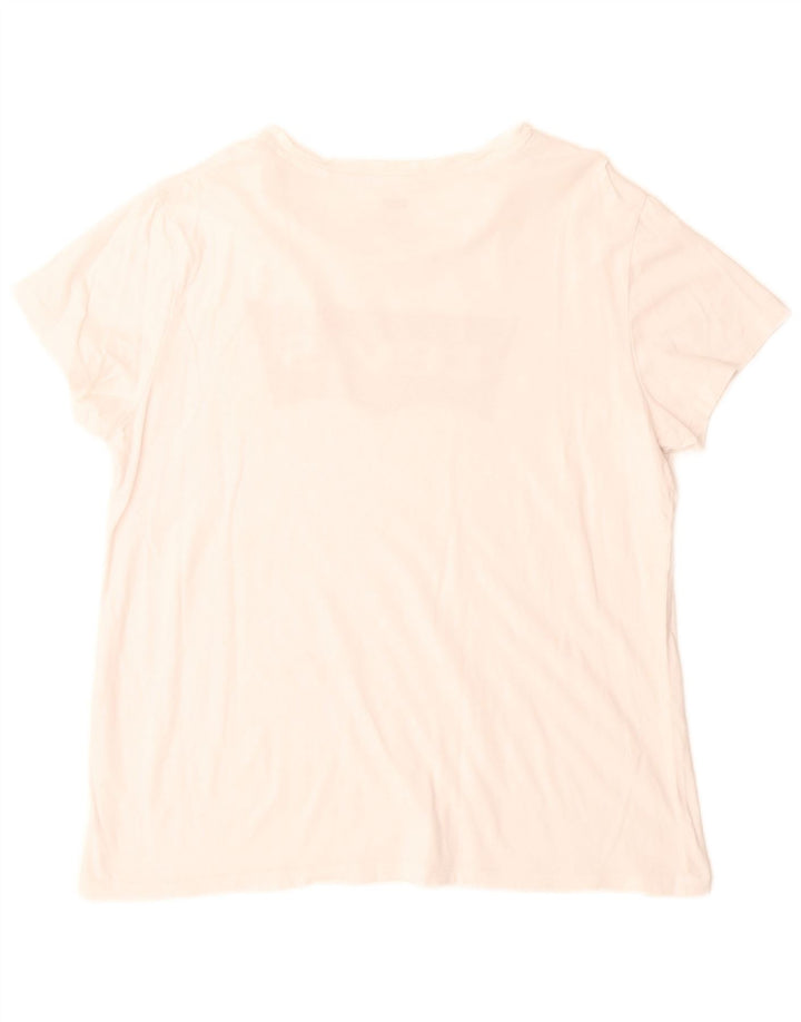 Levi's Damen Grafik-T-Shirt-Oberteil UK 16 Large Off White
