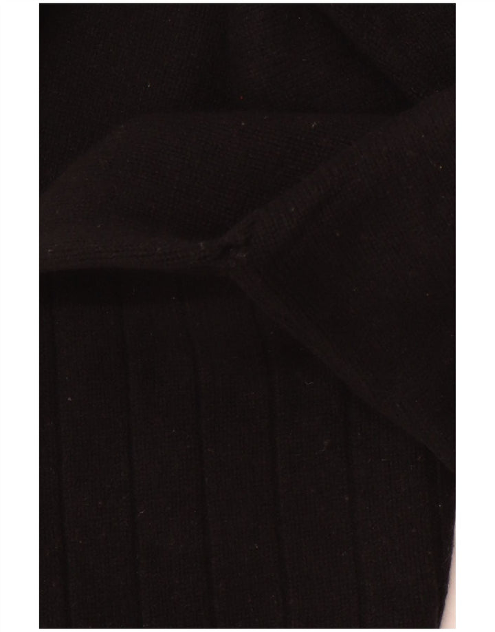 LEVI'S Rollkragenpullover für Damen, UK 10, Größe S, schwarz, gestreift, Lammwolle