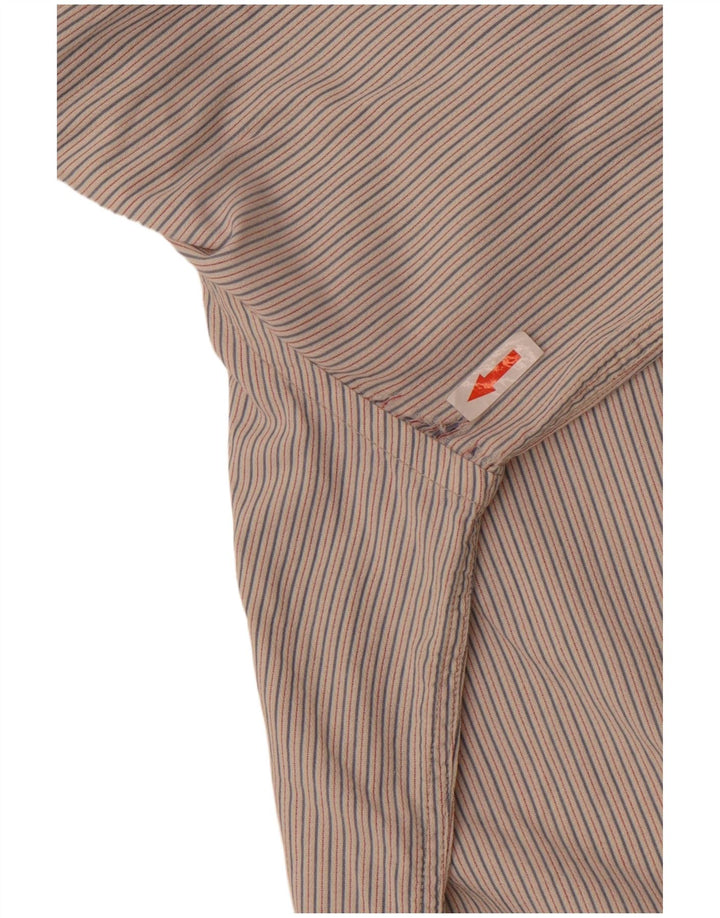 Woolrich Herrenhemd, groß, weiß gestreift, Baumwolle