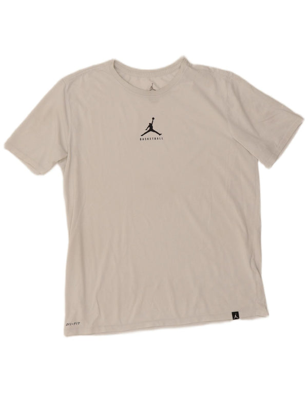 Jordan Herren Dri Fit T-Shirt Top Large Weiß