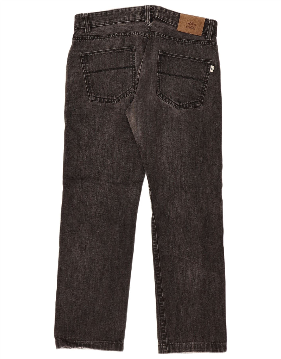 CERRUTI 1881 Herren Straight Jeans W36 L30 Schwarze Baumwolle