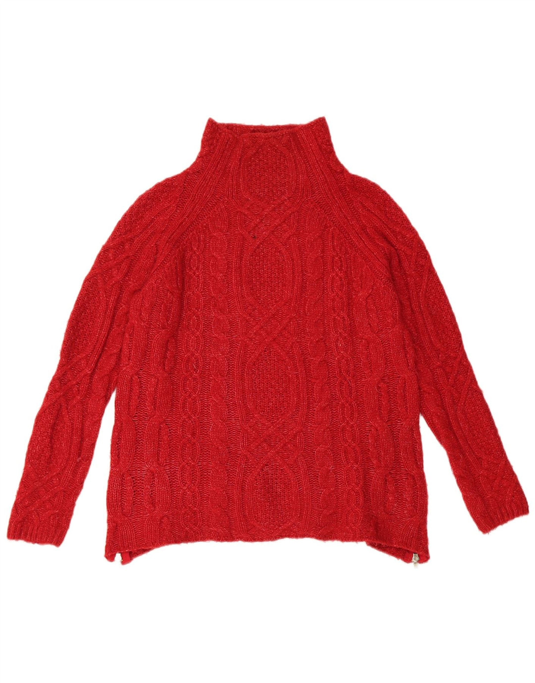 Zara Damen-Pullover mit Rollkragen, Gr. 10, Small, Rot, Acryl
