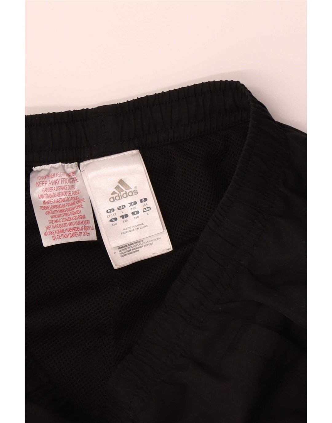 Adidas Sportshorts für Jungen, 13–14 Jahre, schwarzes Polyester