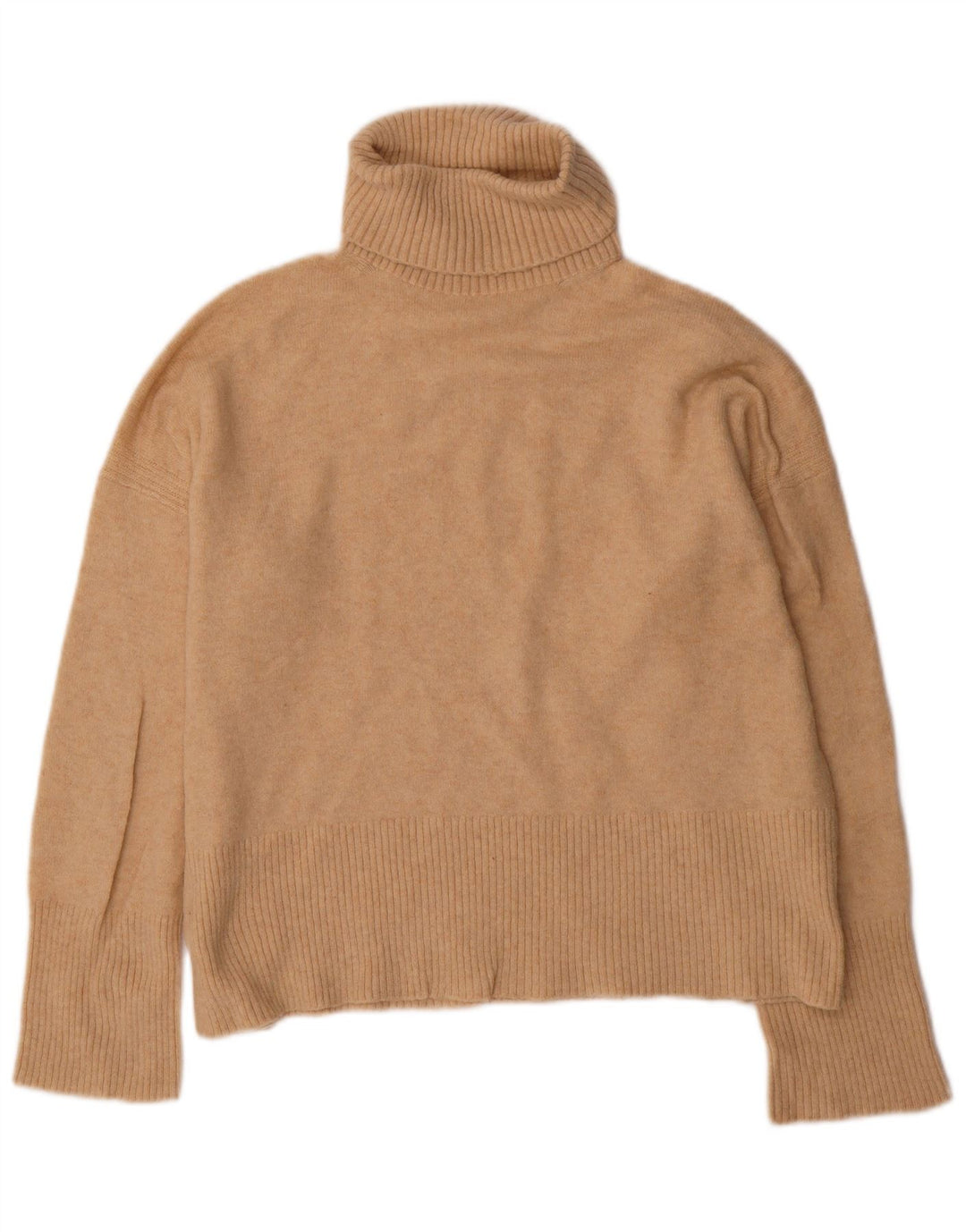J. CREW Damen-Pullover mit Rollkragen, übergroß, Gr. 10, Beige