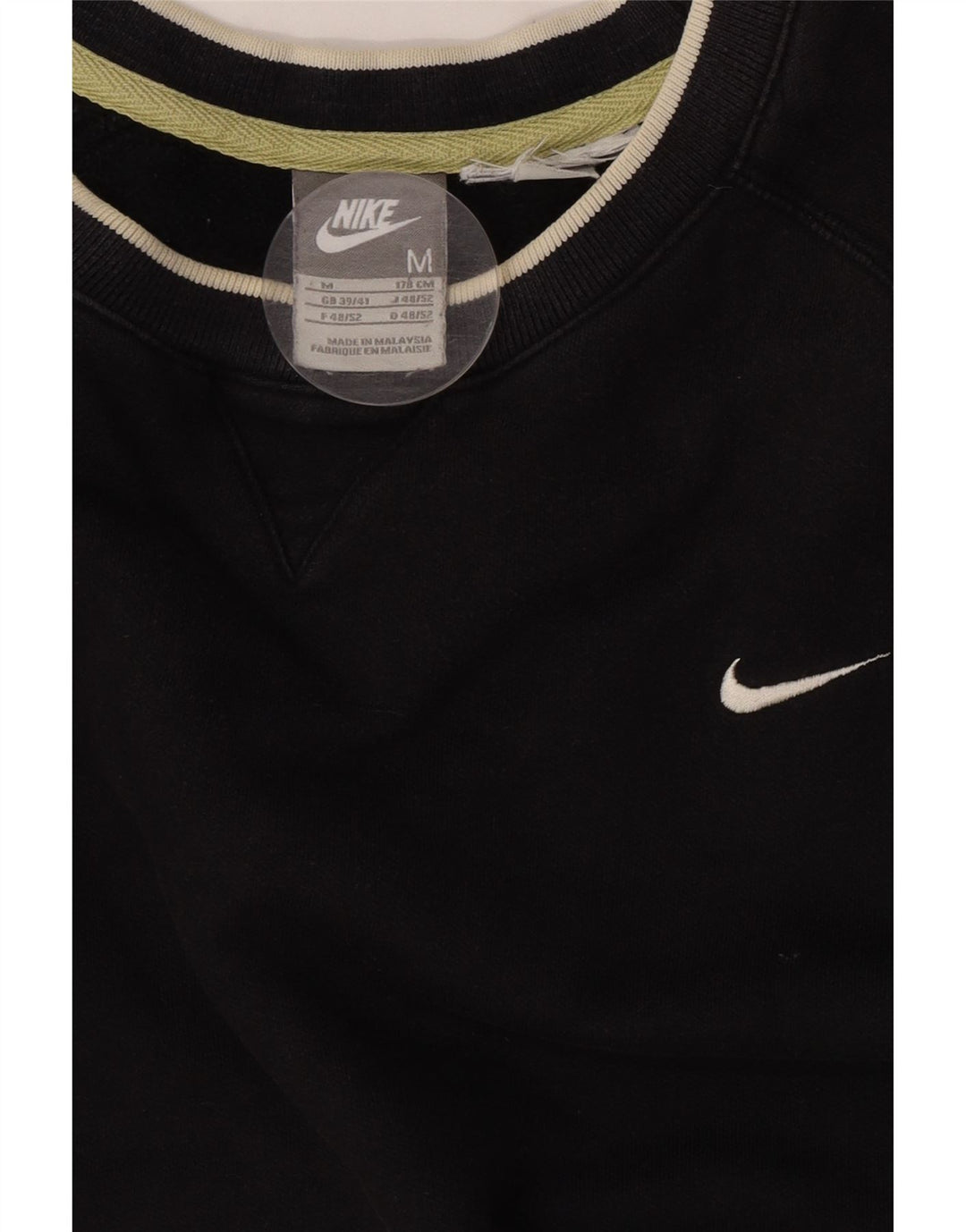 Nike Herren Sweatshirt Pullover UK 39/41 Medium Schwarz