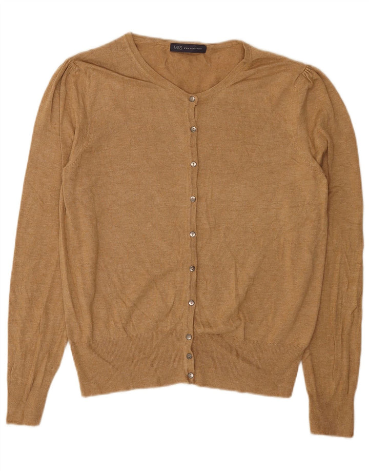 Marks & Spencer Damen-Cardigan-Pullover UK 14 Large Beige Viskose