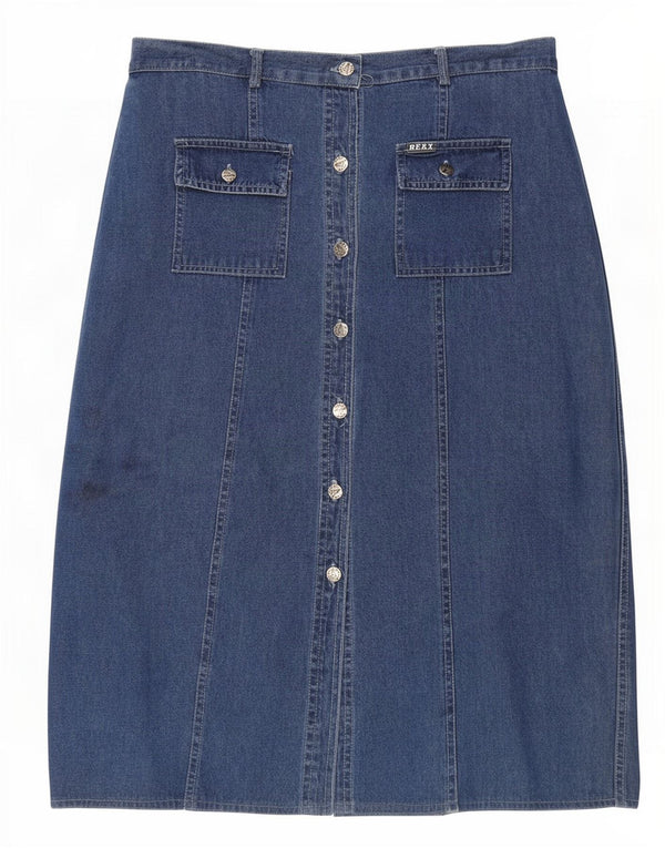 Re & X Womens Denim Skirt Large W34 Blue Cotton