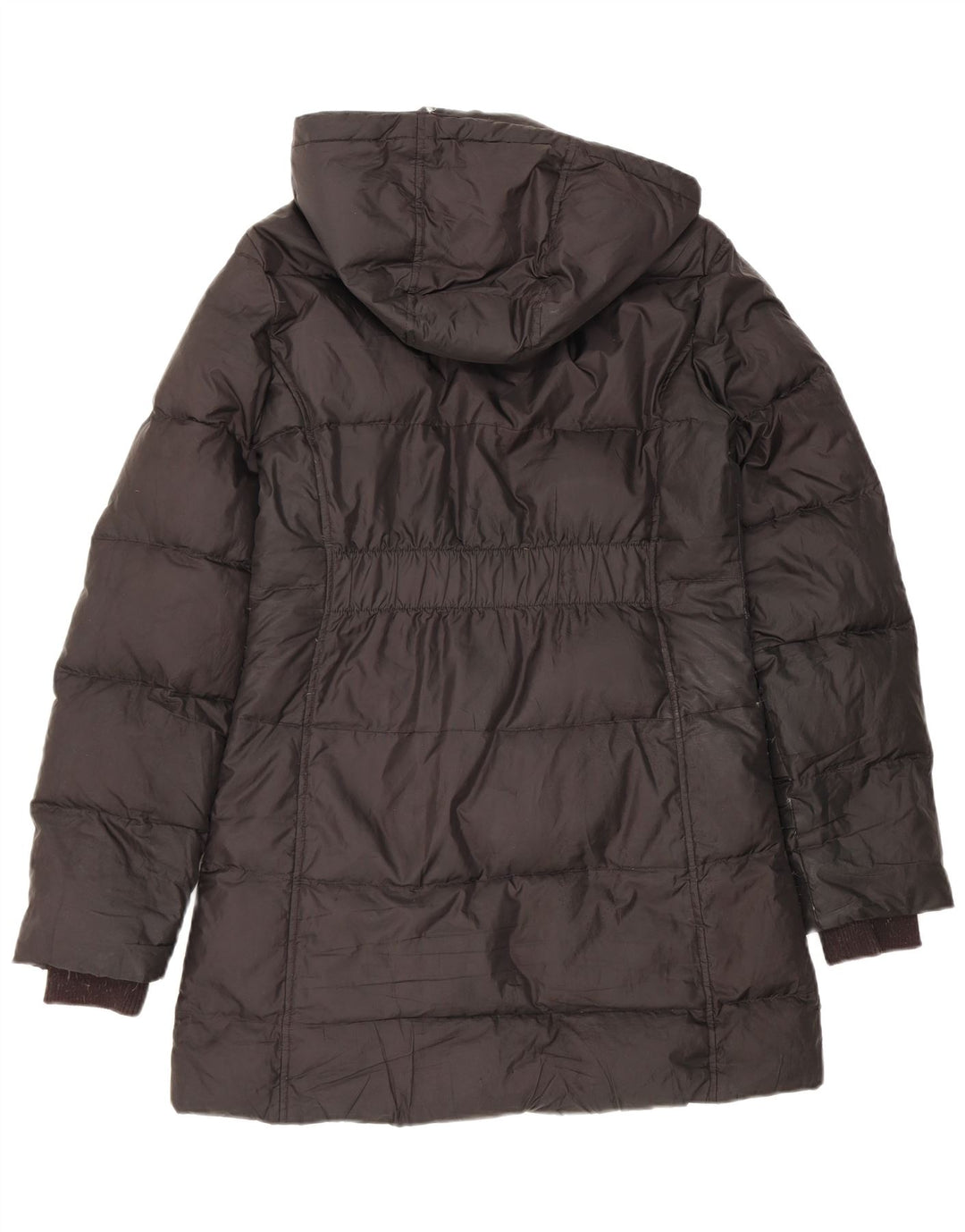 Replay Wattierter Damenmantel mit Kapuze, UK 14, Größe L, Schwarz, Polyester