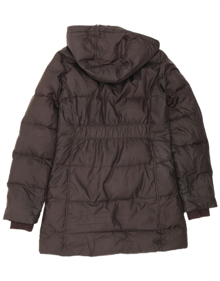 Replay Wattierter Damenmantel mit Kapuze, UK 14, Größe L, Schwarz, Polyester